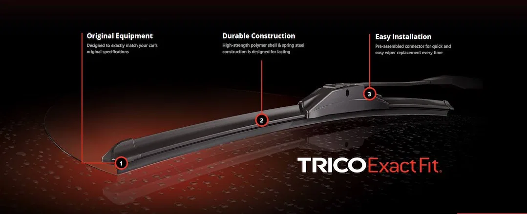 16-17B – TRICO Windshield Wiper Blade, OE Replacement 16 Inch - view 3